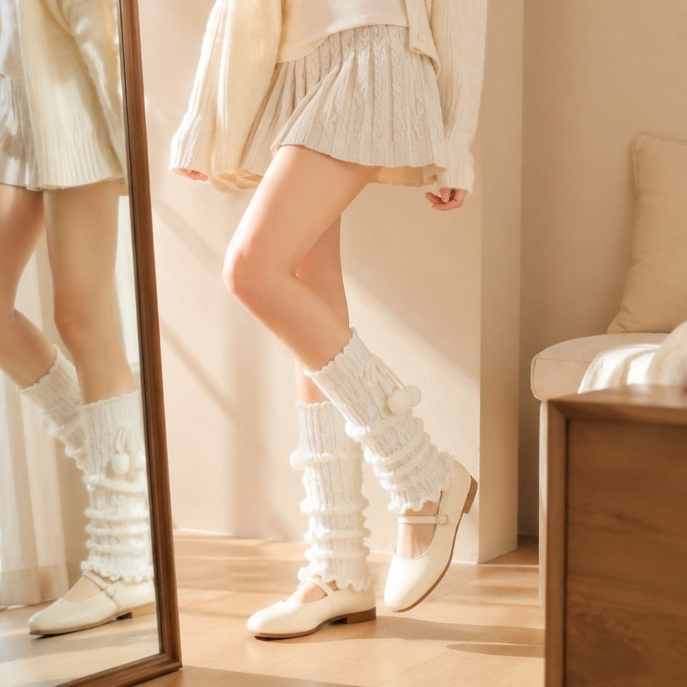 Knitted Knit Leg Warmers Cable - Boot Sock Slouchy 评论和价格