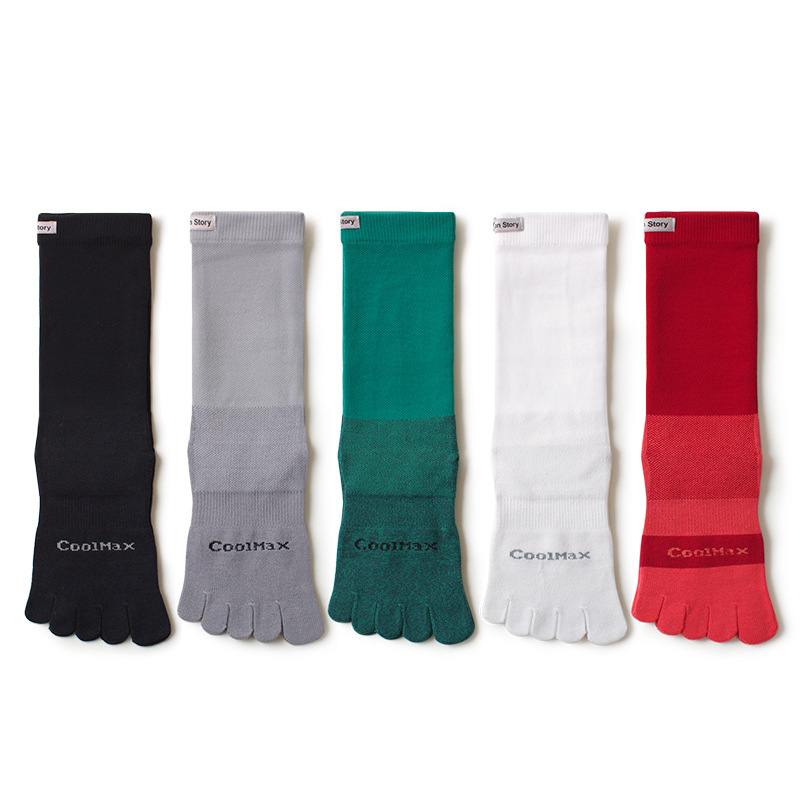1/5 Pairs Men's High Crew Five - Toe Sock Split 评论和价格