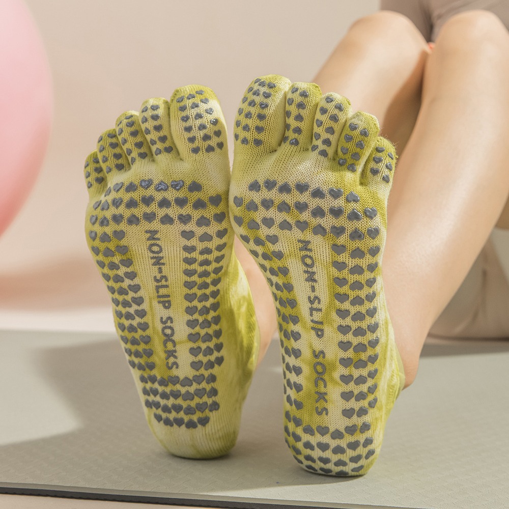 Tie-Dye Women's Five Finger Gr - Grip Sock Yoga 评论和价格