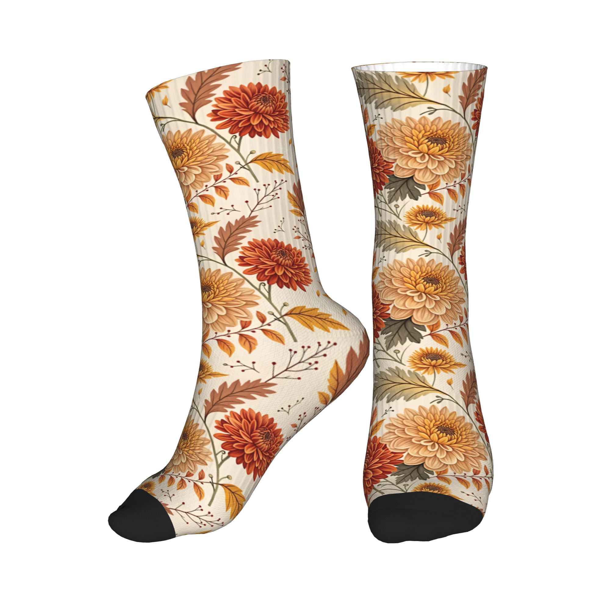 Fun Mens Autumn Chrysanthemum  - Dress Sock Men 评论和价格