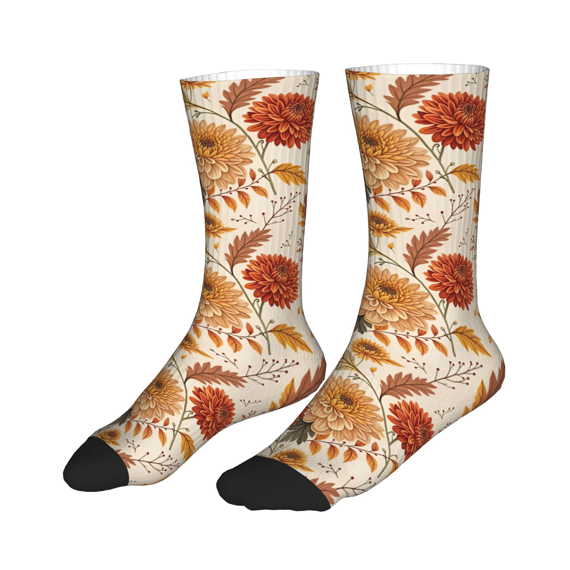 Fun Mens Autumn Chrysanthemum  - Dress Sock Men 评论和价格