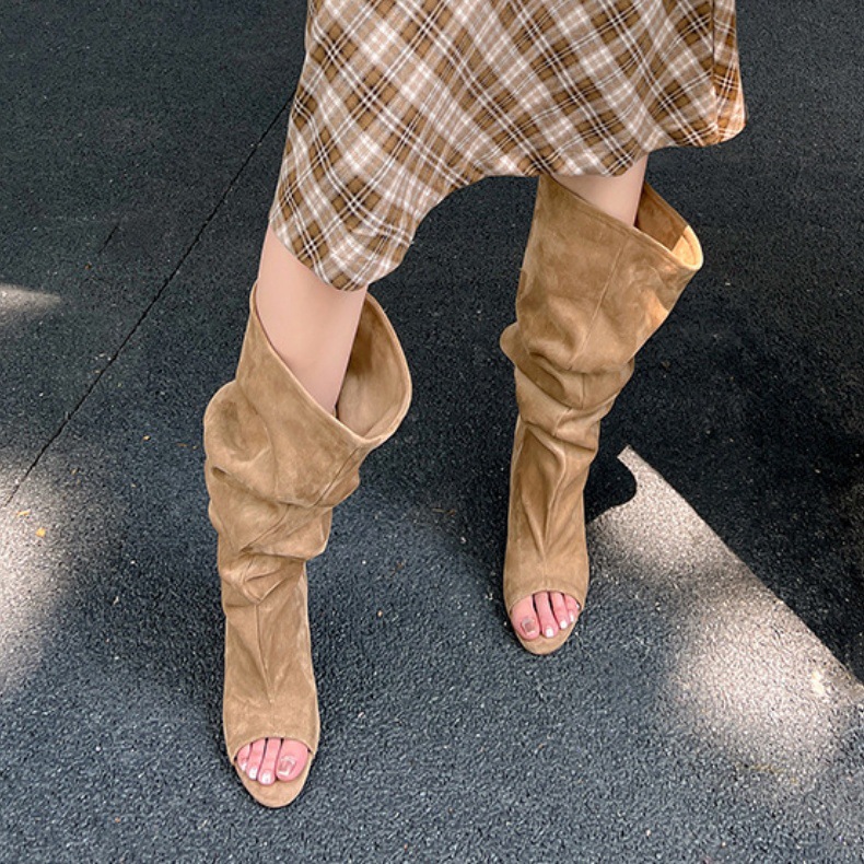 AIYKAZYSDL Strange Wedge Heel  - Knee High Sock Women 评论和价格