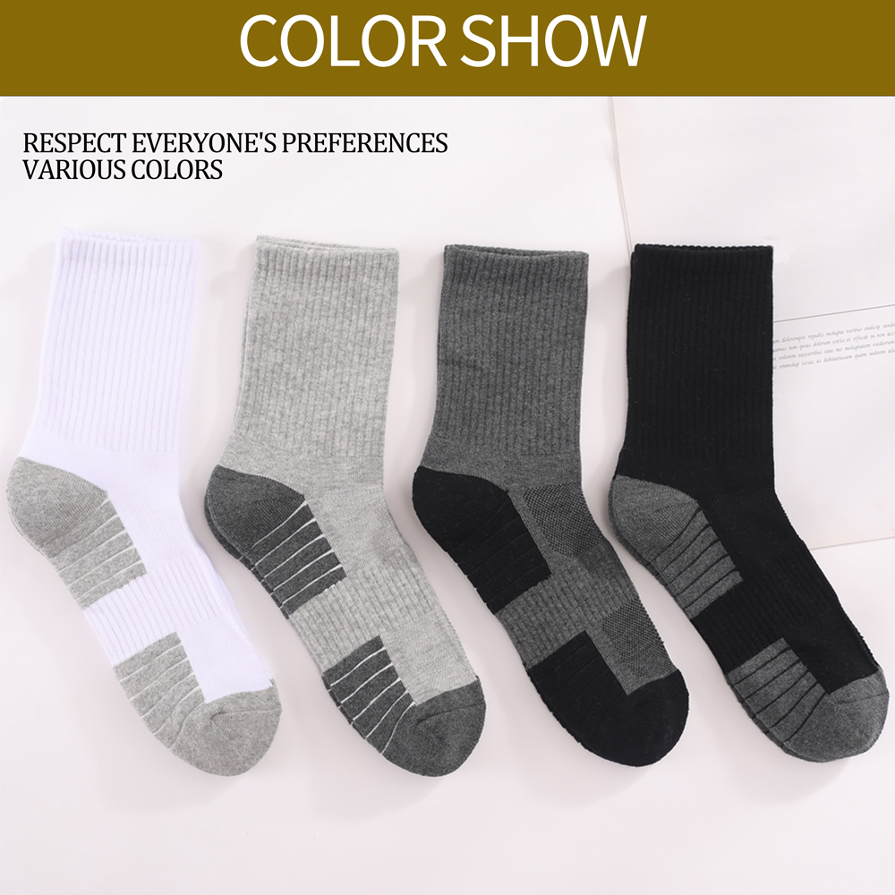 1/3/6 Pairs Thick Men Women Hi - Athletic Sock Cushion 评论和价格