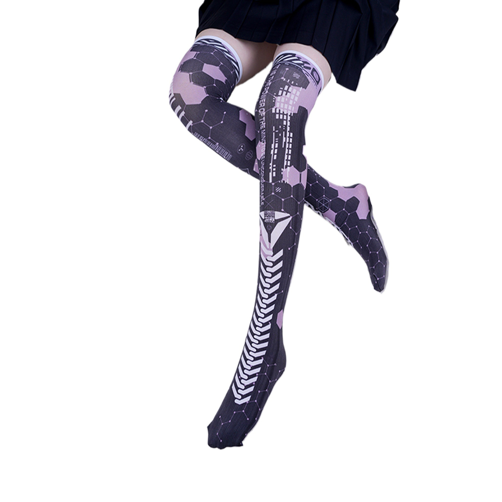 Anime Game Robot AI Mech Stock - Knee High Sock Women 评论和价格