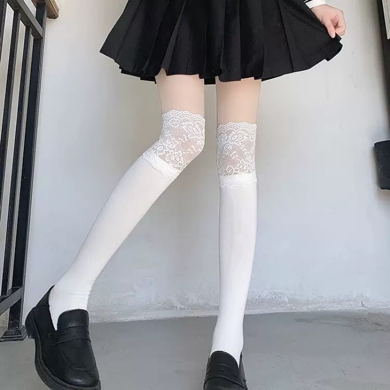 Spring Autumn White Lace Ruffl - Boot Sock Slouchy 评论和价格